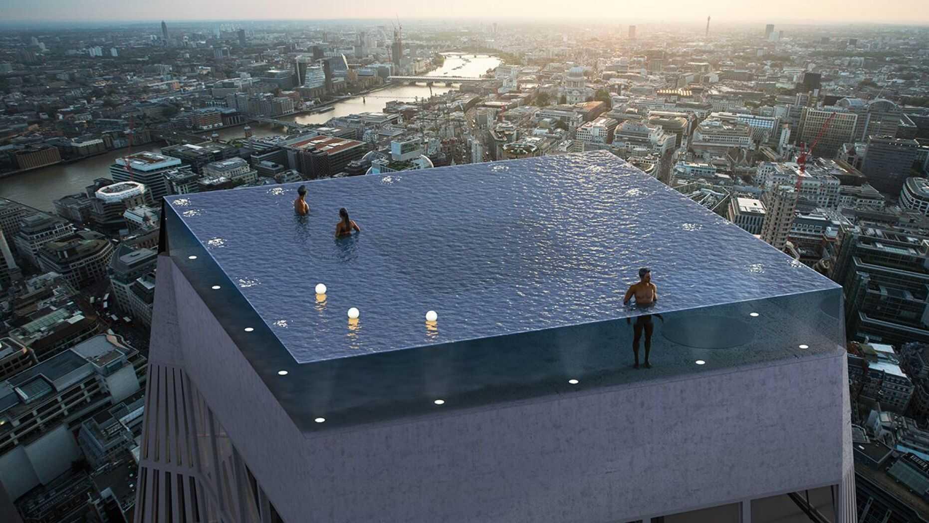 لندن تبني أول حمام سباحة في العالم بزاوية 360 درجة بدون بوابة